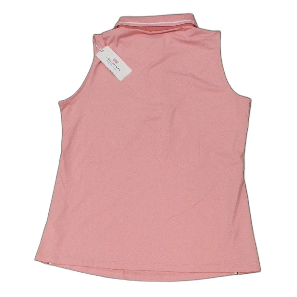 Vineyard Vines Performance Sleeveless Polo Palm Beach Pink Women's Golf XS NWT - Picture 3 of 3